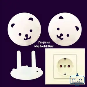 Pengaman Stop Kontak Model Bear Pelindung Penutup Lubang Listrik Bayi