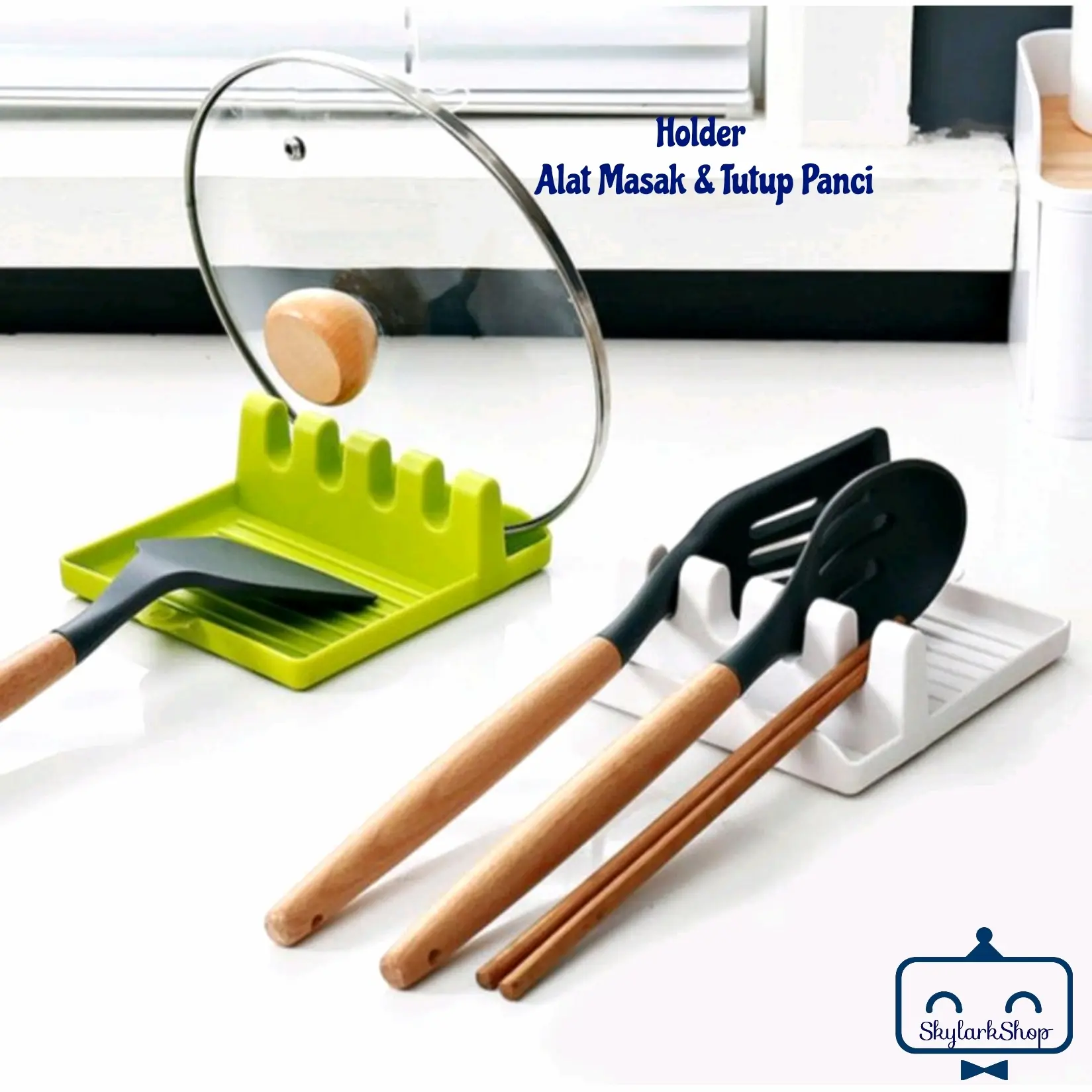 Holder Tatakan Spatula Tutup Panci Peralatan Masak Sutil Sendok Ladle