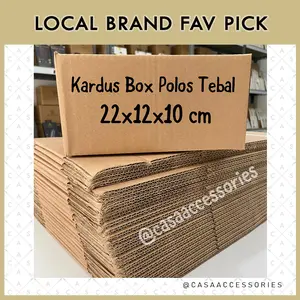 KARDUS KOTAK POLOS Box Packing Tebal Dus Bok 22x12x10 MURAH