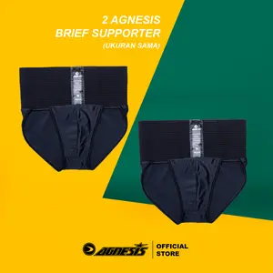BUNDLING - 2 (DUA) Agnesis Brief Supporter / Celana Olahraga / Hernia