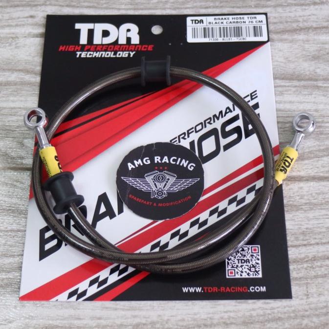 Gambar Selang Rem Satria FU-Ninja RR-CBR-Sonic TDR 76cm Black Carbon dari AMG Racing Jakarta Barat Tokopedia
