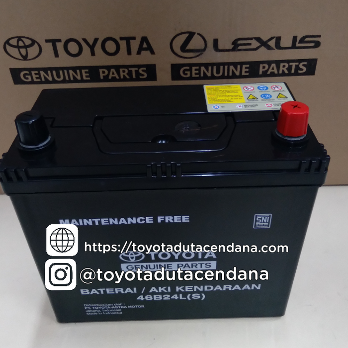 Gambar BATTERY BATRAI ACCU TOYOTA NEW YARIS, SIENTA TYPE MF 46B24L(s) dari toyota duta cendana Kab. Cianjur Tokopedia