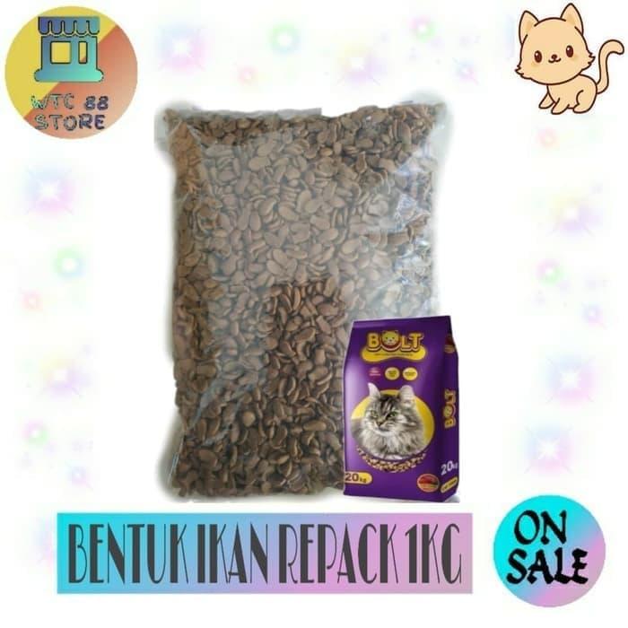 makanan Kucing BOLT IKAN repack 1kg murah TUNA cat food murah !!!