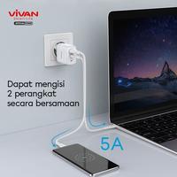 Gambar VIVAN Power Boost 2 Output USB & Type C Travel Charger 45W 5A QC3.0 PD dari Eben Haezer Net Kota Administrasi Jakarta Barat 3 Tokopedia