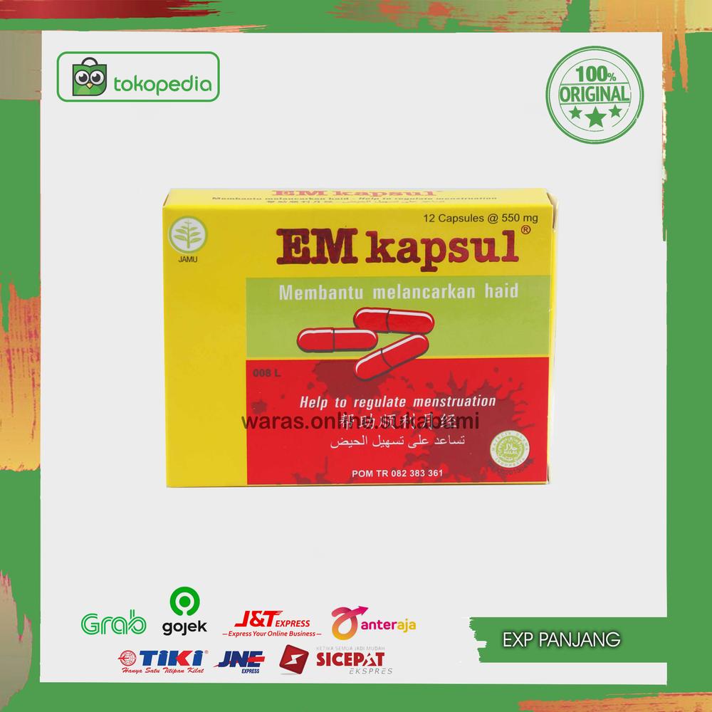 EM Kapsul 12 Kapsul 550mg Membantu Melancarkan Haid & Meredakan Nyeri Saat Haid