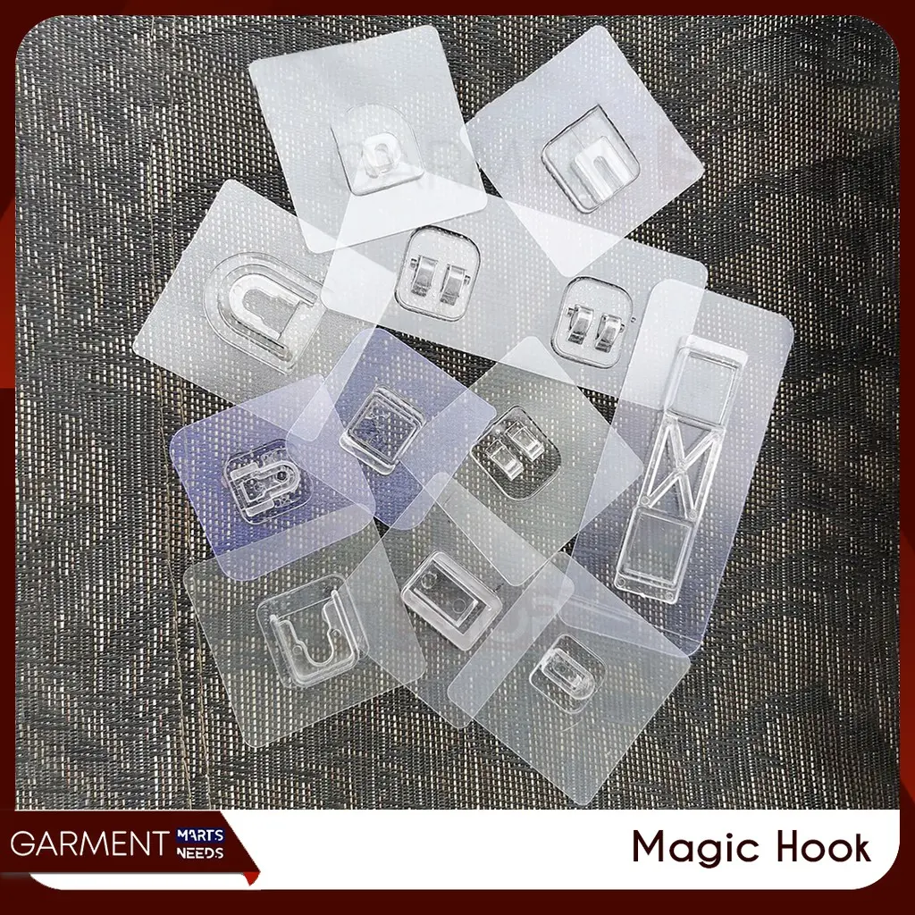Gantungan Tempel Magic Hook Cadangan Stiker Lem Dinding Transparan
