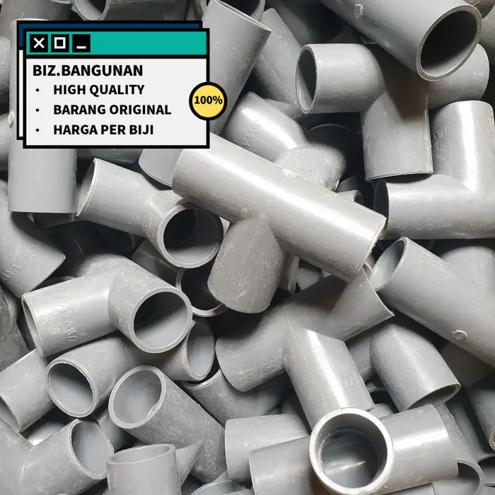 TEE PVC JAYA TS 1/2" INCH - FITTING PIPA T