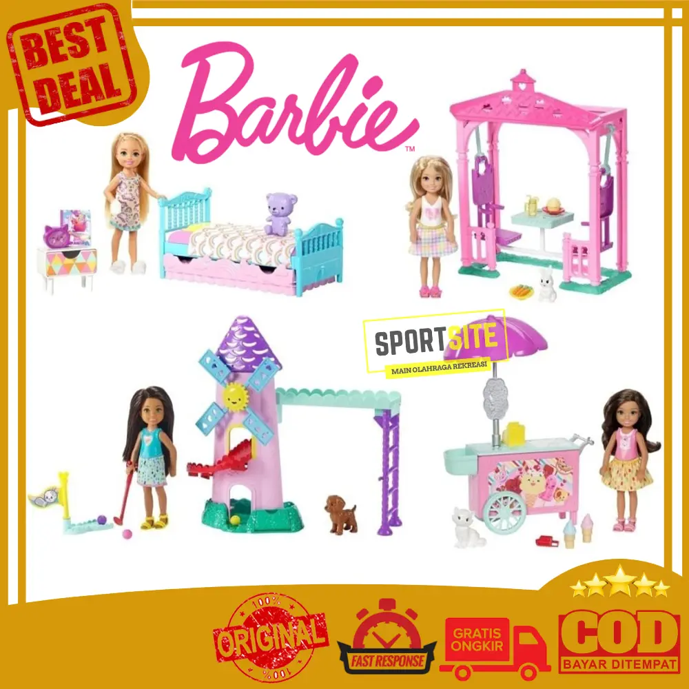 Club Chelsea Barbie Doll Playset Original Mattel Boneka Mainan Anak
