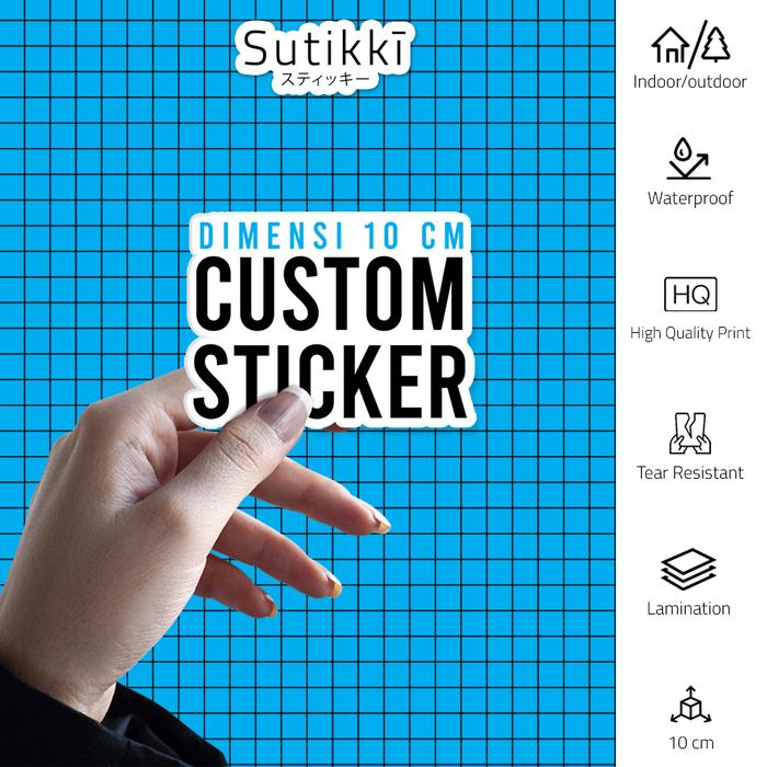 Gambar Custom Produksi Print Cetak Sticker Vinyl Die Cut 10 cm Stiker Nama - Glossy dari Sutikki Kota Administrasi Jakarta Selatan Tokopedia
