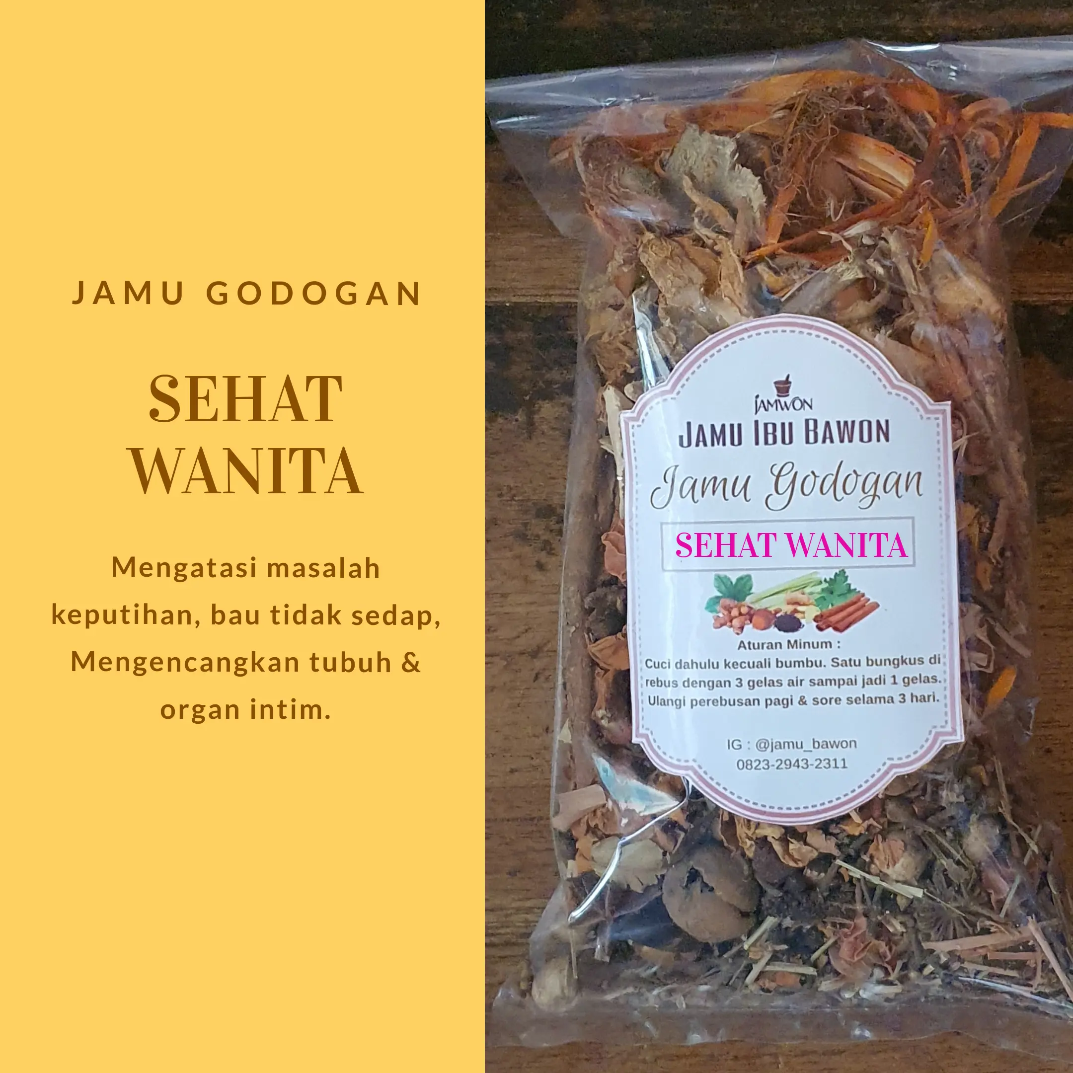 Jamu Godogan Sehat Wanita | Keputihan | Jamu Galian Rapet