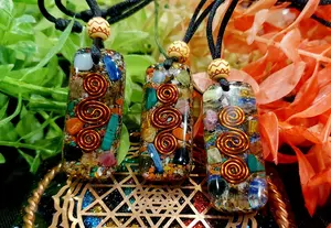 RECTANGLE ORGONITE PENDANT ZP XI