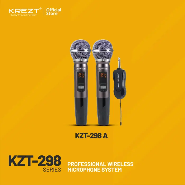 Gambar WIRELESS MICROPHONE KREZT KZT 298 - KZT-298C dari KREZT Kota Administrasi Jakarta Barat 3 Tokopedia
