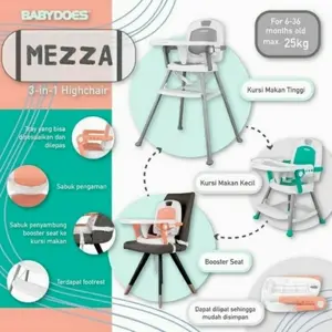 Babydoes High Chair - Mezza 3in1 Chkt614 - Kursi Makan Bayi
