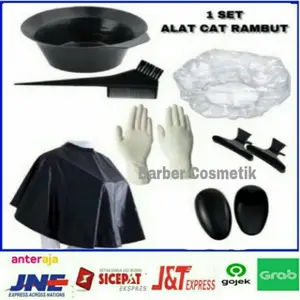 paket alat cat rambut semir rambut satu set mangkok sisir cat dll