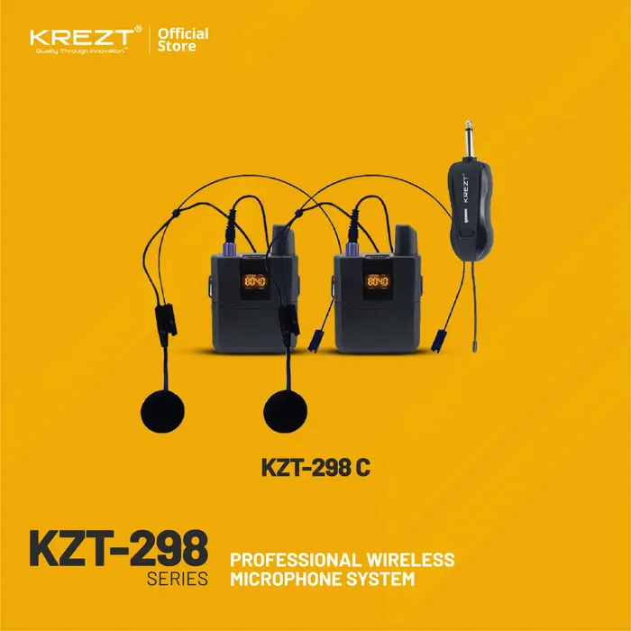 Gambar WIRELESS MICROPHONE KREZT KZT 298 - KZT-298C dari KREZT Kota Administrasi Jakarta Barat 5 Tokopedia