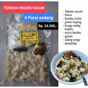 4 porsi tekwan vacum frozen ikan tenggiri asli palembang
