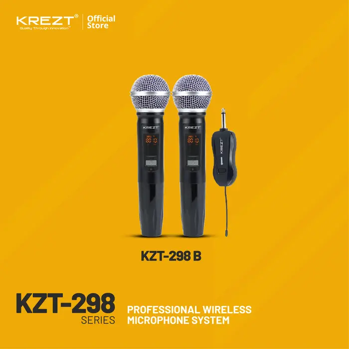 Gambar WIRELESS MICROPHONE KREZT KZT 298 - KZT-298C dari KREZT Kota Administrasi Jakarta Barat 4 Tokopedia