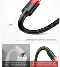 Gambar Baseus Cafule Cable Type-C 200CM Original - black-red dari Ori aksesoris 1 Kota Administrasi Jakarta Pusat 3 Tokopedia