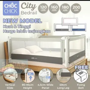 Choc Chick CITY Strong & Tall Bedrail Pagar Pengaman Ranjang Kasur