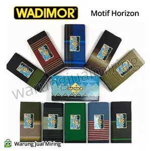 Sarung Tenun Wadimor Motif Horison Pria Muslim Dewasa Anak SD SMP SMA Madrasah Pesantren Remaja Polos warna motif garis kotak mesjid sholat ibadah jumatan 2 3 4 5 6 7 8 9 10 11 12 tanggung kain samping adat pekalongan Padang naik haji manasik gajah duduk