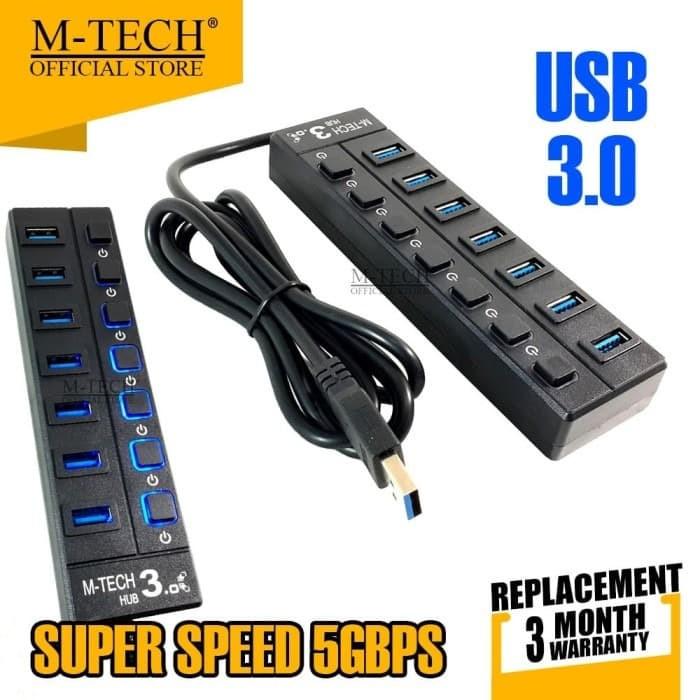 Gambar Usb Hub M-Tech MT-UH7 7 Port Usb 3.0 on off dari Super Laris IT Kota Makassar Tokopedia