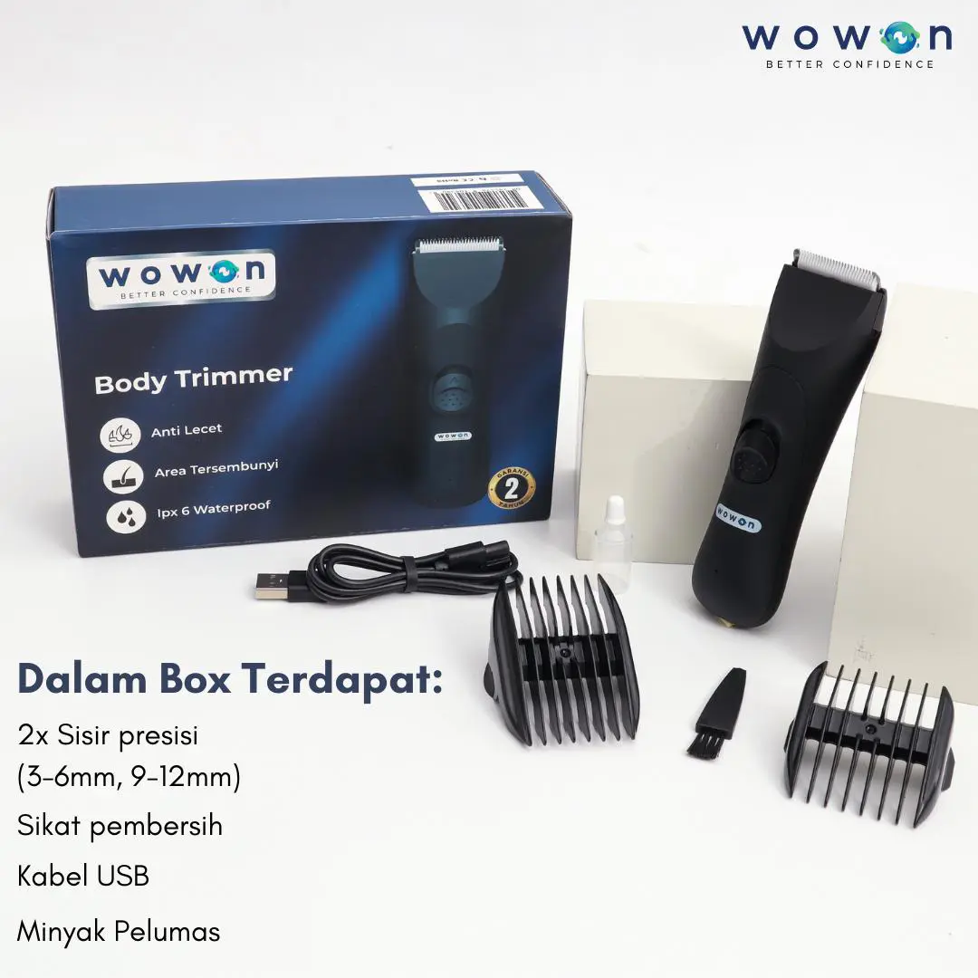 Wowon Body Trimmer- alat cukur bulu kemaluan & area sensitif