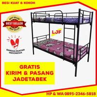 Gambar Ranjang tingkat ranjang susun besi uk. 90x200 Berkualitas dari LancarJayafurniture Kota Tangerang 1 Tokopedia