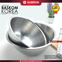 Gambar SUBRON Baskom Korea 30cm 32cm Wadah Stainless Steel Tebal Multifungsi - 32cm dari SUBRON KITCHENWARE Kab. Bandung 2 Tokopedia