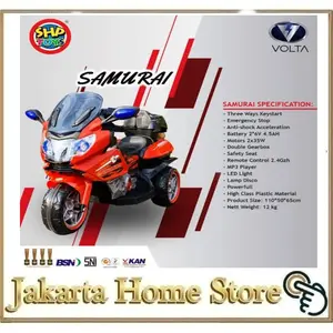 MOTOR ANAK AKI VOLTA SAMURAI 5021 REMOTE+HELM - merah