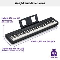 Gambar YAMAHA P 45 DIGITAL PIANO BLACK + ADAPTOR + STANDBOOK + STAND KEYBOARD - SATUAN, Tanpa Bench dari W Musik Kota Administrasi Jakarta Utara 4 Tokopedia