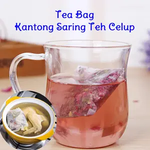 50Pcs Kantong The Celup Sekali Pakai Saringan Filter Tea Bag