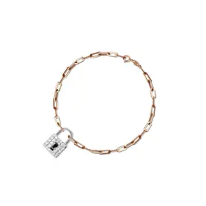 Lino and Sons - Gelang Berlian F VVS (Luchetina Locke Chain Bracelet)