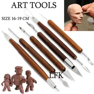 12IN1 CARVING TOOLS ART CLAY Pottery Sculpting FIGURE FONDANT TANAH