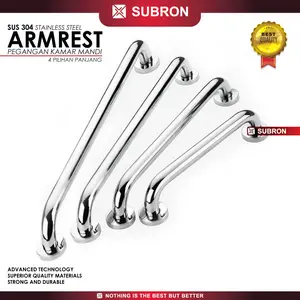 SUBRON SUS304 Pegangan Kamar Mandi 40cm Toilet 2 Pilihan Diameter Pipa