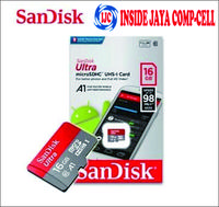 Gambar Micro SD Sandisk Ultra Micro SDHC UHS-I Card 16GB - 16 gb dari Inside Jaya Computer Kota Depok 3 Tokopedia