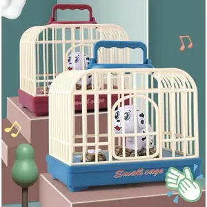 Dog cage toys, mainan anak, mainan boneka anjing dengan kandang