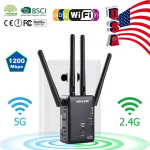 1200Mbps Dual-Band 2.4 Rentang WIFI Extender WiFi Repeater Wireless