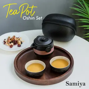 teko teh tea pot black / japanese teapot set oshin portable travel