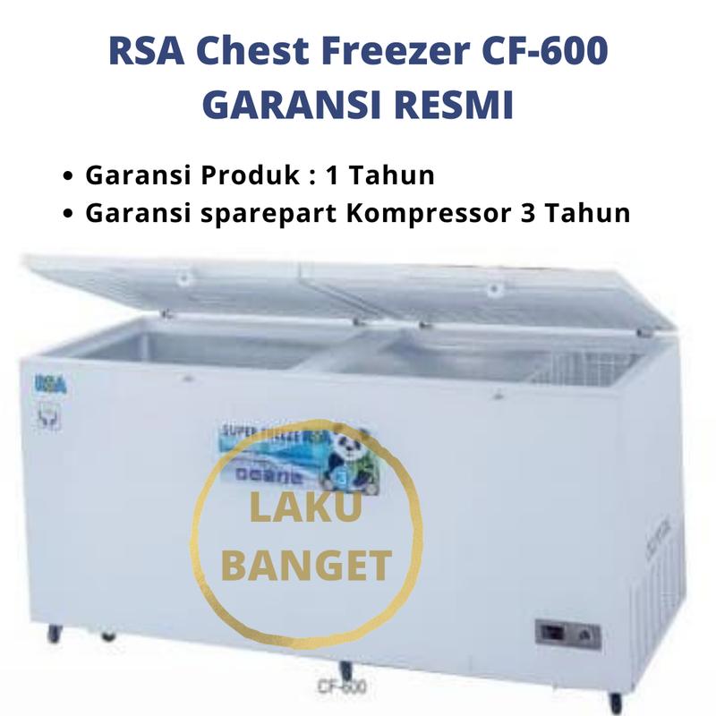 RSA Chest Freezer CF-600 / Freezer 600 Liter / RSA CF 600 FREE ONGKIR ...