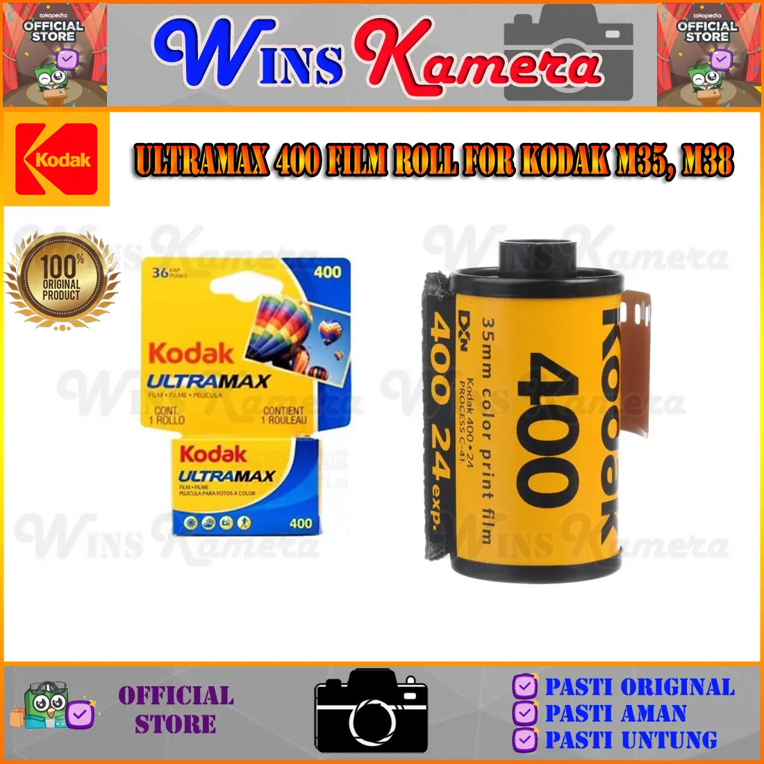 KODAK Ultramax 400/24 35mm Color Print Film Original