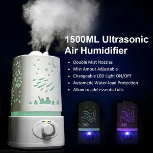 Air Humidifier Aromatherapy Oil Diffuser 7 Color Light 1500ml HUMI-H6