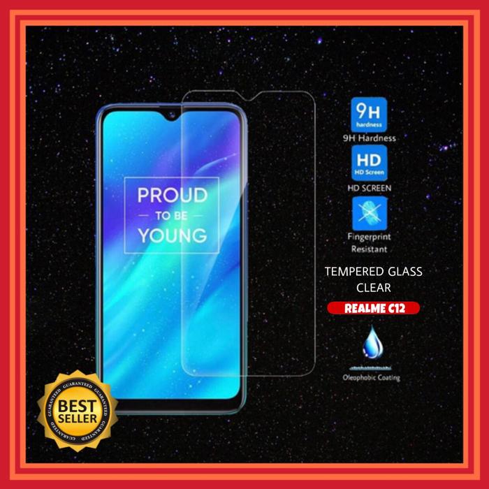 Gambar REALME C12 TEMPERED GLASS CLEAR SCREEN GUARD PROTECTOR CLEAR 9H OPPO dari Case Thebest Kota Administrasi Jakarta Pusat Tokopedia