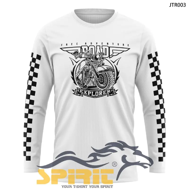Baju Kaos Atasan Pria Motor Touring Free Adventure Lengan Panjang 4
