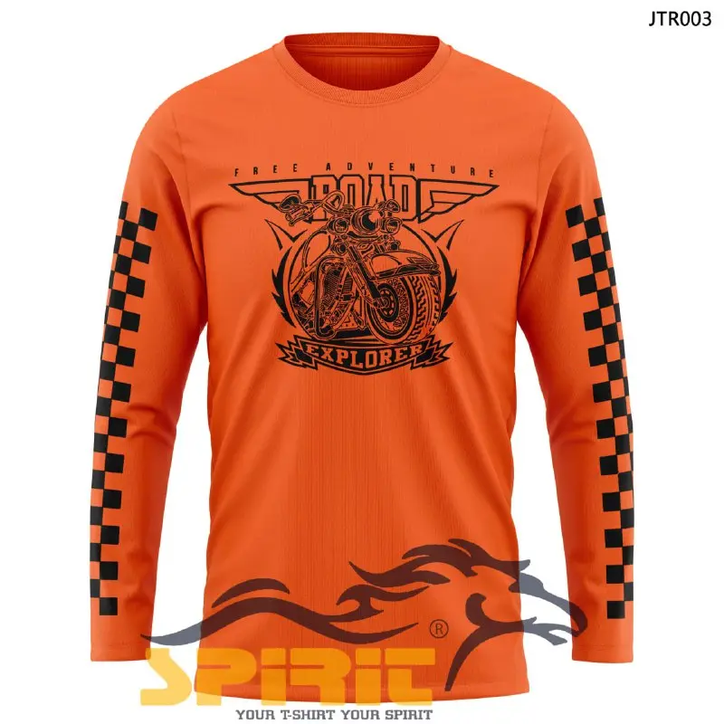Baju Kaos Atasan Pria Motor Touring Free Adventure Lengan Panjang 0