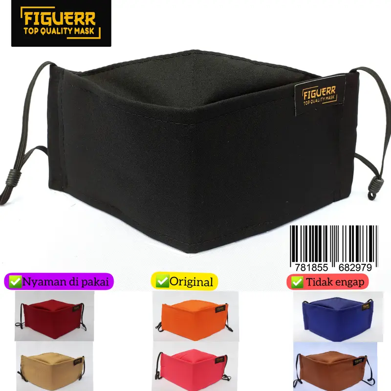 masker kain 3d 3 ply 0