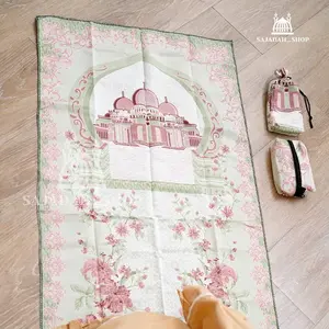 (NEW) Sajadah Abu Dhabi Turkey Praktis Souvenir Haji 5 warna Sleting