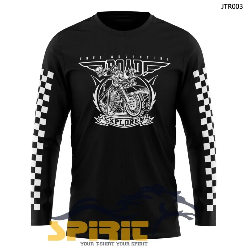 Baju Kaos Atasan Pria Motor Touring Free Adventure Lengan Panjang 2