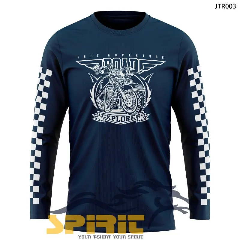 Baju Kaos Atasan Pria Motor Touring Free Adventure Lengan Panjang 3