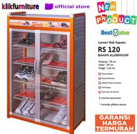 Gambar Rak Sepatu Lemari Sepatu Tempat Sepatu ALUMINIUM RS 120 dari KLIKFURNITURE-ID Kota Tangerang 2 Tokopedia