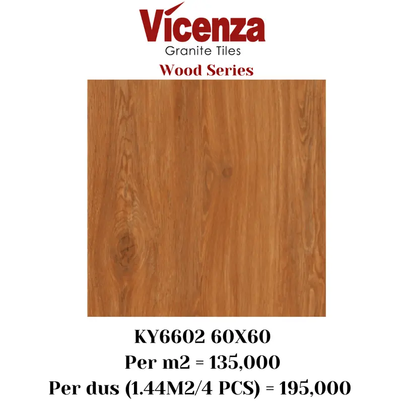 Granit Granite Tile Vicenza Motif Kayu Lantai/Dinding 60x60 1